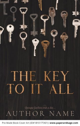 Pre-Made Book Cover ID#181017TA01 (The Key to it All)