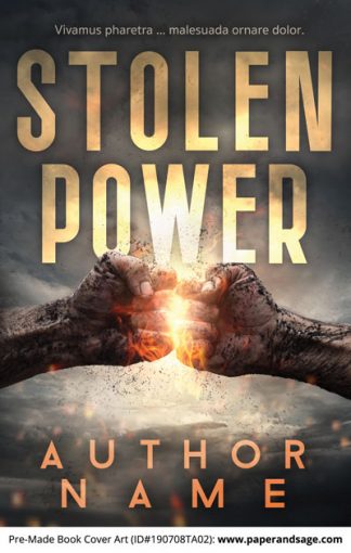 Pre-Made Book Cover ID#190708TA02 (Stolen Power)