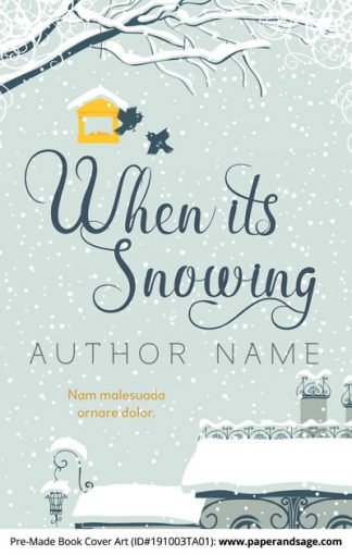 Pre-Made Book Cover ID#191003TA01 (When it's Snowing)