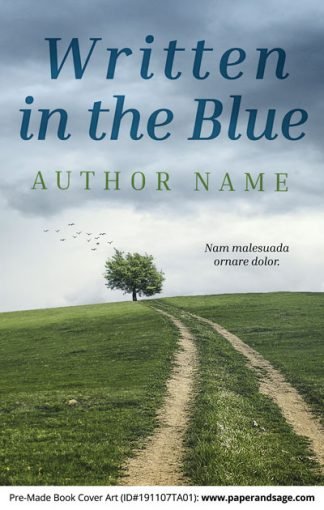 Pre-Made Book Cover ID#191107TA01 (Written in the Blue)