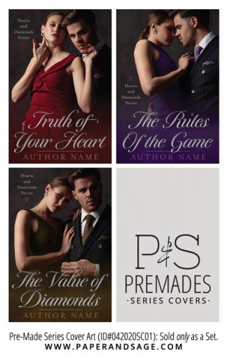 PreMade Series Covers ID#042020SC01 (The Hearts & Diamonds Series, Only Sold as a Set)