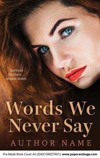 Pre-Made Book Cover ID#210402TA01 (Words We Never Say)