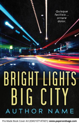 PreMade Book Cover ID#210714TA01 (Bright Lights Big City)
