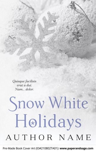 PreMade Book Cover ID#210802TA01 (Snow White Holidays)