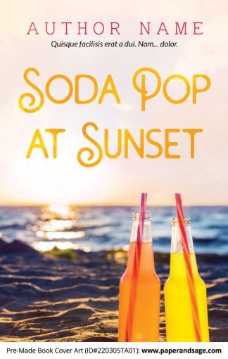 PreMade Book Cover ID#220305TA01 (Soda Pop At Sunset)